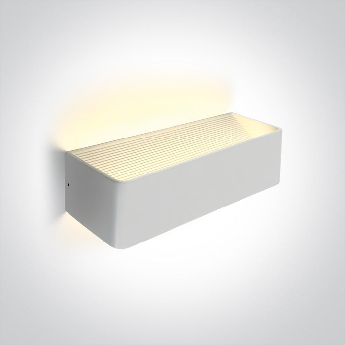 One Light 67466C/W/W WHITE WALL LIGHT LED 12W WW IP20 230V