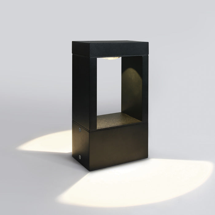 One Light 67470/B/W BLACK LED BOLLARD 23cm 10W WW IP65 100-240V