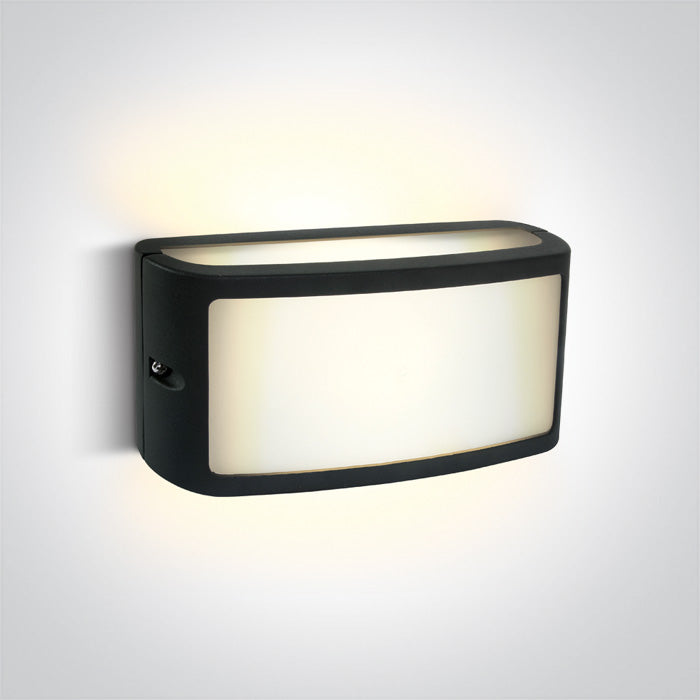 One Light 67474A/AN/W ANTHRACITE LED WALL LIGHT 10W WW IP54 230V