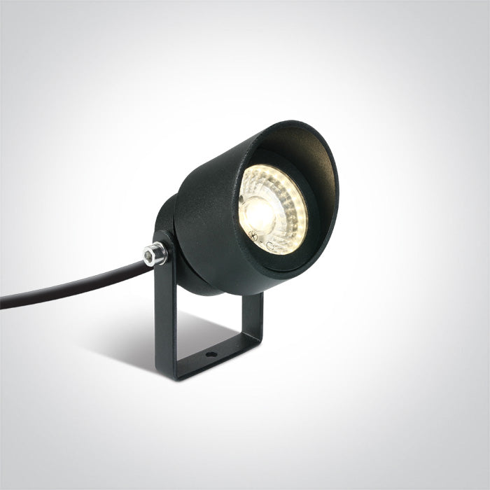 One Light 67488A/AN/W ANTHRACITE COB LED 5W WW IP65 SPIKE 100-240V