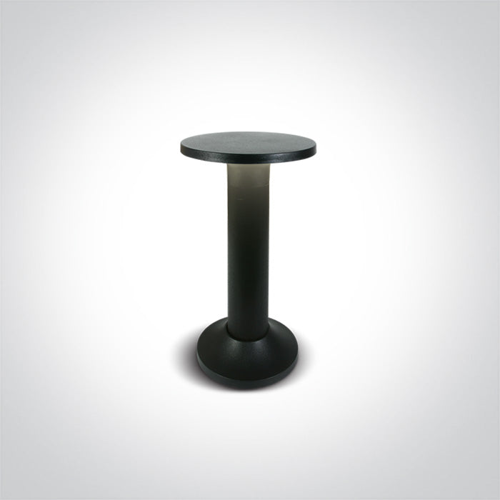 One Light 67490/B/W BLACK LED 6,5W WW IP54 30cm BOLLARD 230V