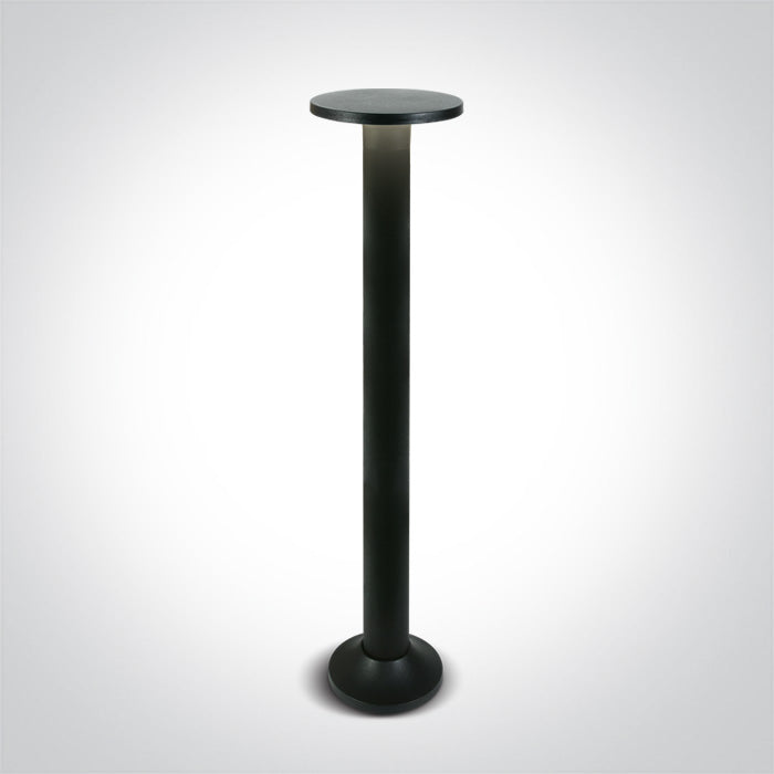 One Light 67490A/B/W BLACK LED 6,5W WW IP54 80cm BOLLARD 230V