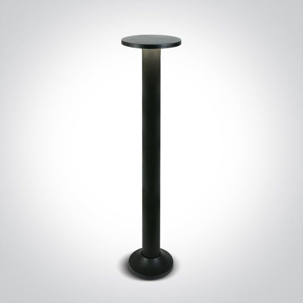 One Light 67490A/B/W BLACK LED 6,5W WW IP54 80cm BOLLARD 230V