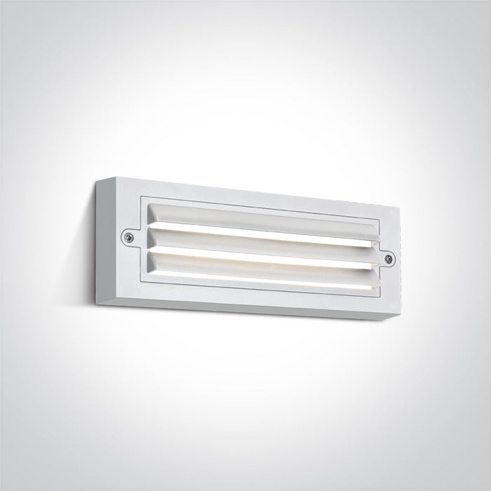 One Light 67502A/W/W WHITE LED WALL LIGHT 6W WW DARK LIGHT IP65 230V