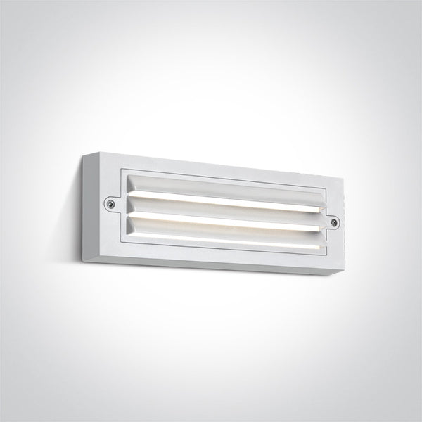 One Light 67502A/W/W WHITE LED WALL LIGHT 6W WW DARK LIGHT IP65 230V