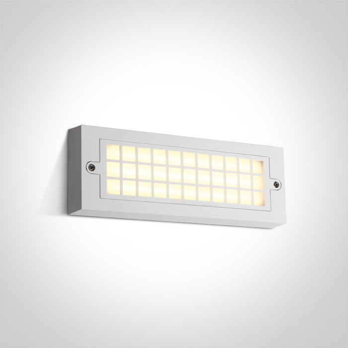 One Light 67502C/W/W WHITE LED WALL LIGHT 6W WW IP65 230V