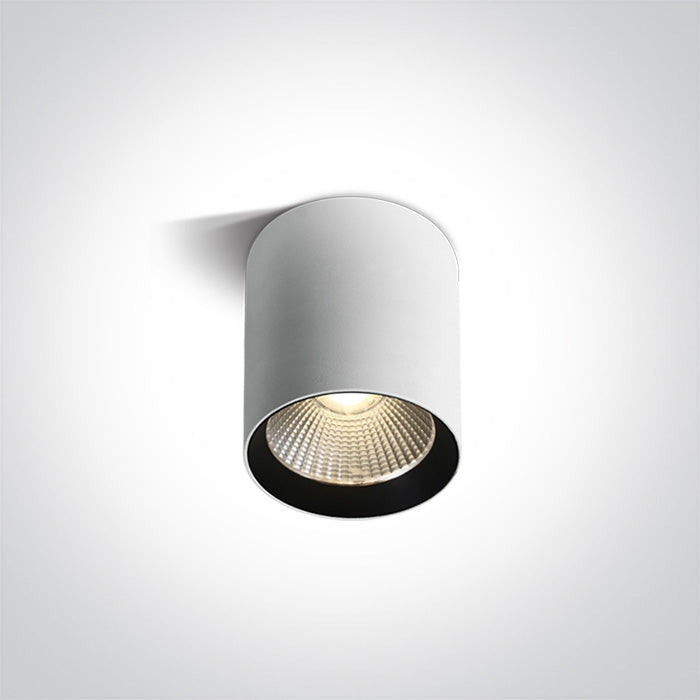 One Light 67516A/W/W WHITE COB LED 15W WW IP65 230V DARK LIGHT