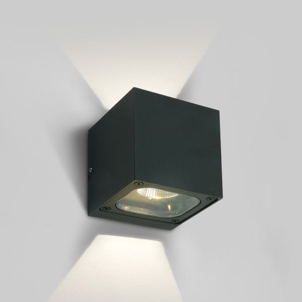 One Light 67524B/AN/W ANTHRACITE WALL 2x6W WW IP65 230V