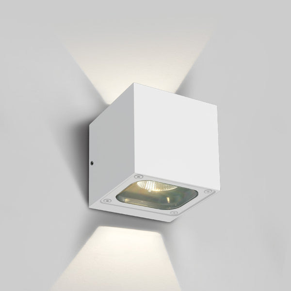 One Light 67524B/W/W WHITE WALL 2X6W WW IP65 230V