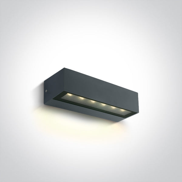 One Light 67526A1/AN/W ANTHRACITE 8W WW IP65 230V