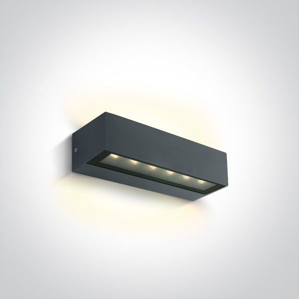 One Light 67526B1/AN/W ANTHRACITE 2x6W WW IP65 230V