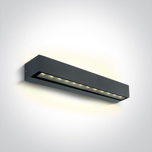One Light 67526B2/AN/W ANTHRACITE WALL 2x10W WW IP65 230V