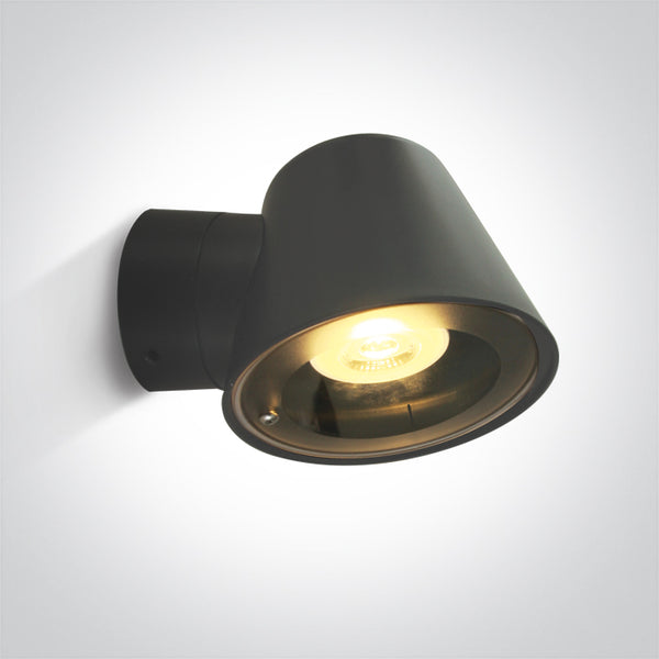 One Light 67534A/AN ANTHRACITE WALL LIGHT GU10 6W IP65 100-240V
