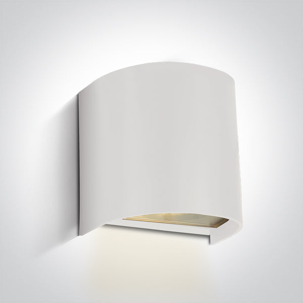 One Light 67536A/W WHITE WALL LIGHT GU10 6W IP65 100-240V