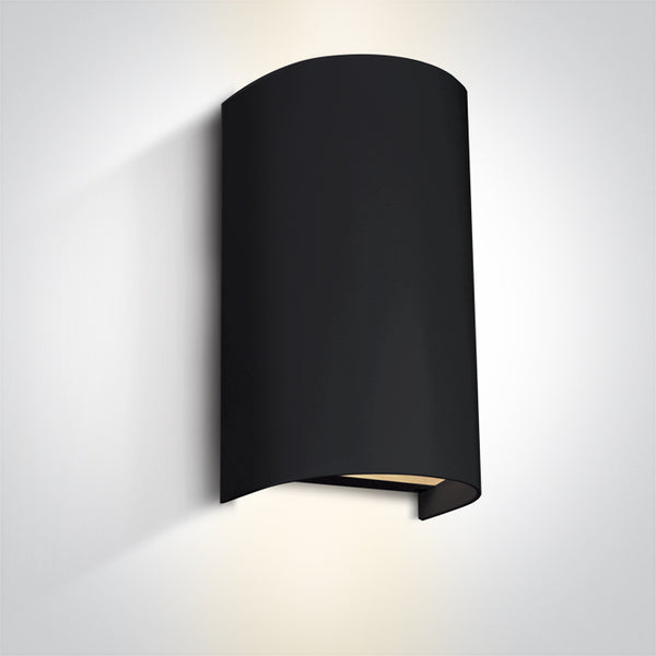 One Light 67536B/B BLACK WALL LIGHT GU10 2x6W IP65 100-240V