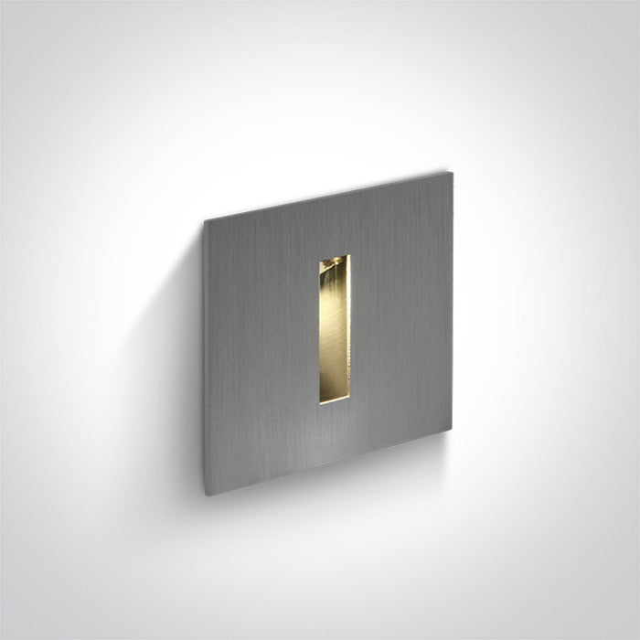 One Light 68004/AL/W ALUMINIUM RECESSED 3W WW DARK LIGHT IP54 350mA