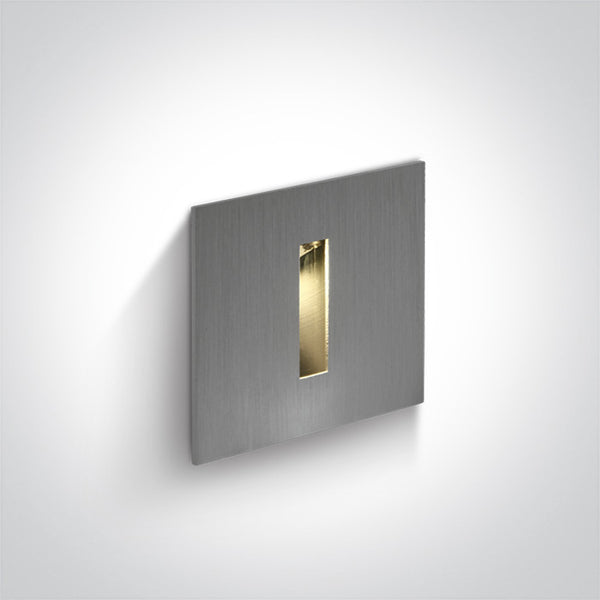 One Light 68004/AL/W ALUMINIUM RECESSED 3W WW DARK LIGHT IP54 350mA