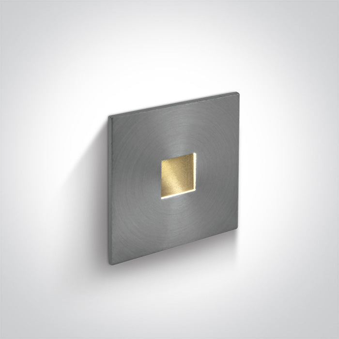 One Light 68004A/AL/W ALUMINIUM RECESSED 1W WW DARK LIGHT IP54 350mA