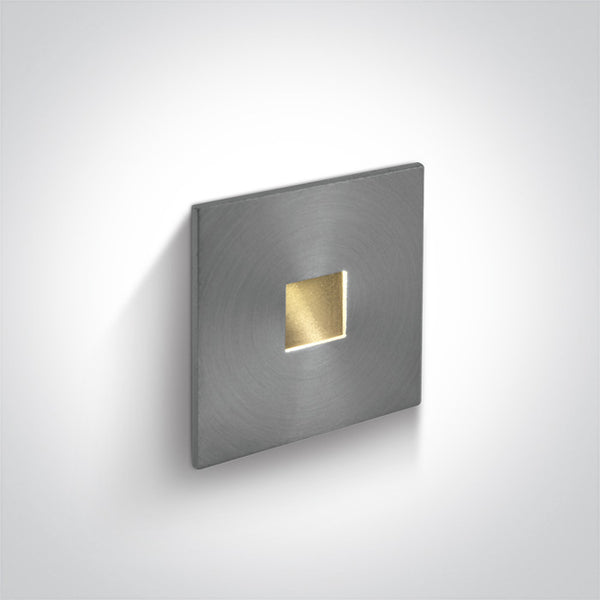 One Light 68004A/AL/W ALUMINIUM RECESSED 1W WW DARK LIGHT IP54 350mA