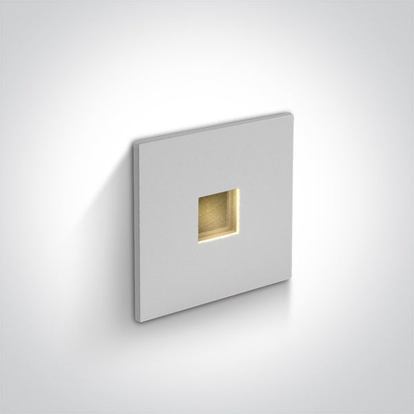One Light 68004A/W/W WHITE RECESSED 1W WW DARK LIGHT IP54 350mA