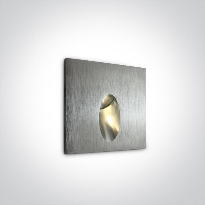 One Light 68032/AL/W ALUMINIUM RECESSED IP54 1x3w WW 100-240V