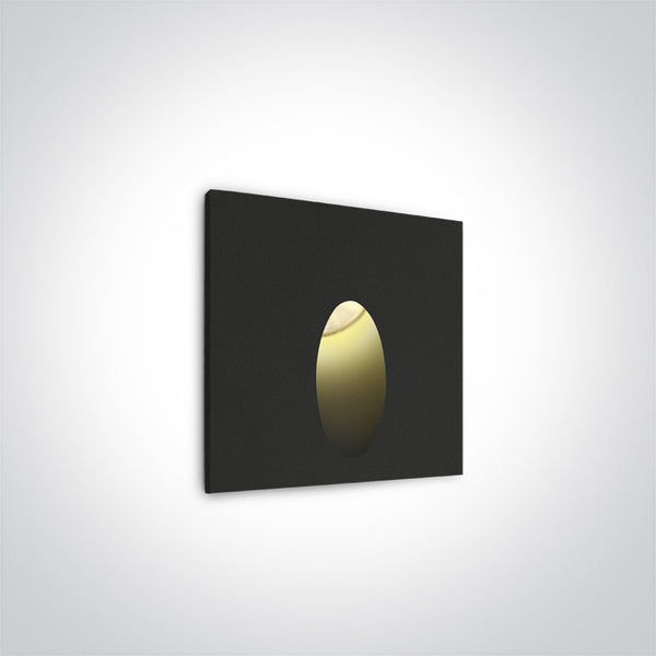 One Light 68032/B/W BLACK RECESSED IP54 1x3W WW 100-240V