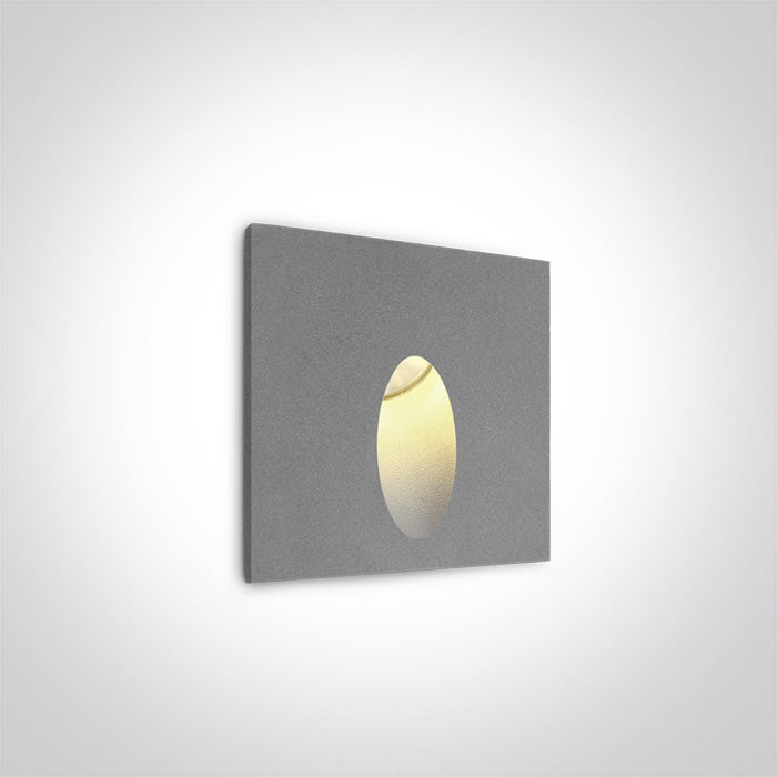 One Light 68032/G/W GREY RECESSED IP54 1x3w WW 100-240V