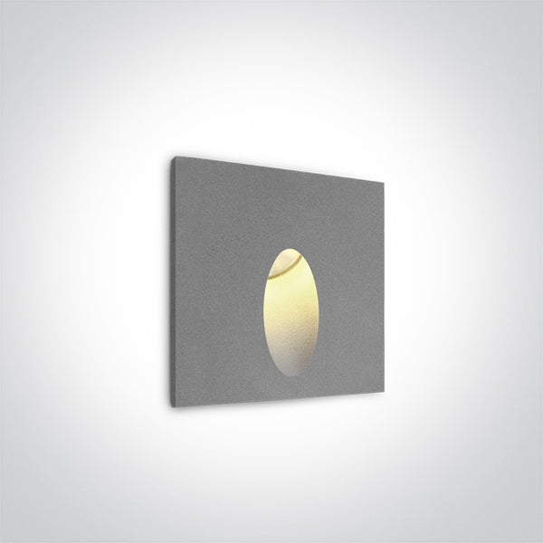 One Light 68032/G/W GREY RECESSED IP54 1x3w WW 100-240V