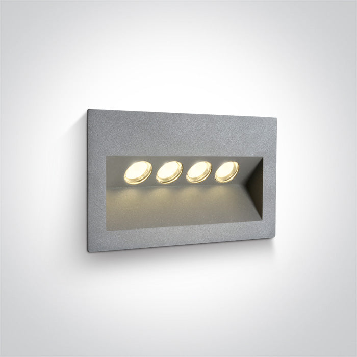 One Light 68048/G/W GREY IP65 LED 4x1w WW 100-240V