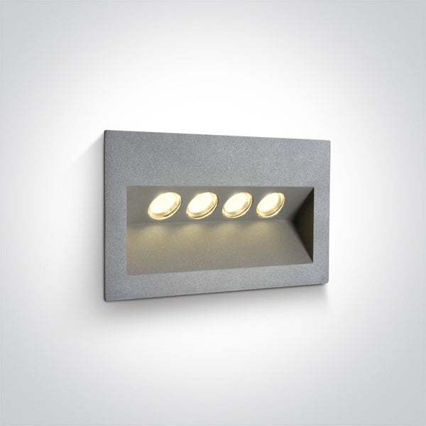One Light 68048/G/W GREY IP65 LED 4x1w WW 100-240V