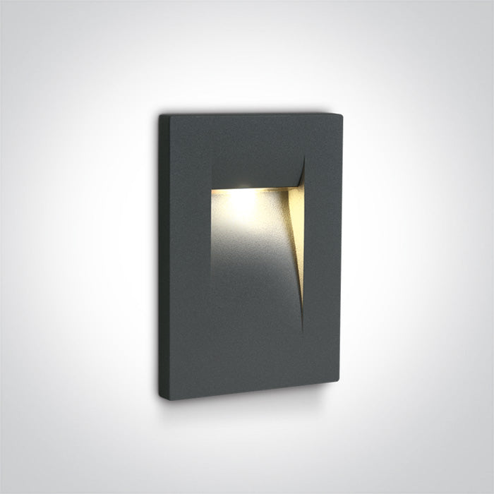 One Light 68062/AN/W ANTHRACITE WALL RECESSED LED 3,6W WW IP65 100-240V