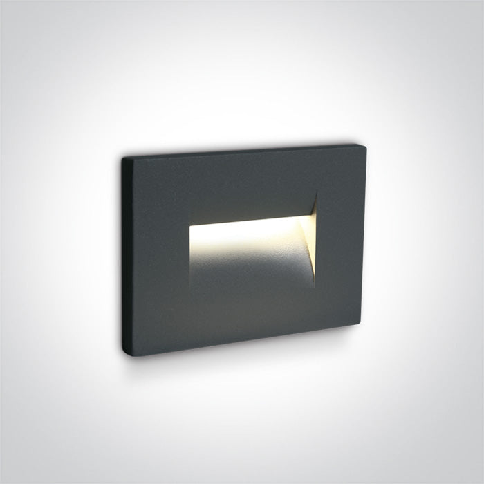 One Light 68064/AN/W ANTHRACITE WALL RECESSED LED 3,6W WW IP65 100-240V