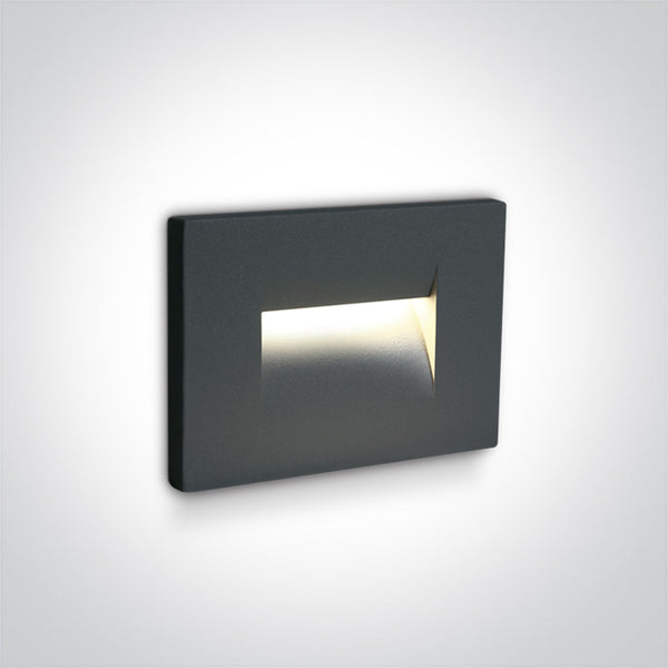 One Light 68064/AN/W ANTHRACITE WALL RECESSED LED 3,6W WW IP65 100-240V