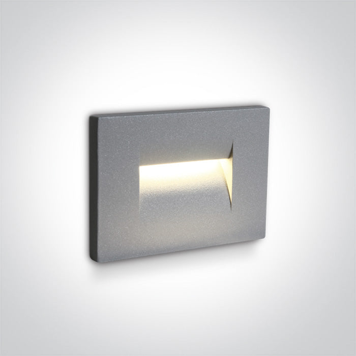 One Light 68064/G/W GREY WALL RECESSED LED 3,6W WW IP65 100-240V