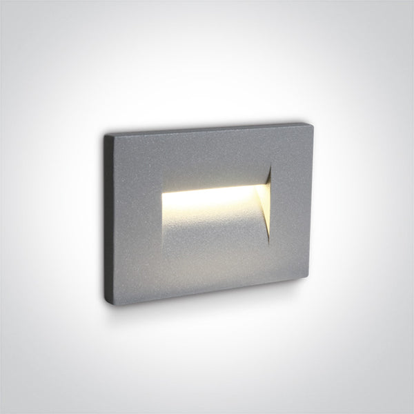 One Light 68064/G/W GREY WALL RECESSED LED 3,6W WW IP65 100-240V