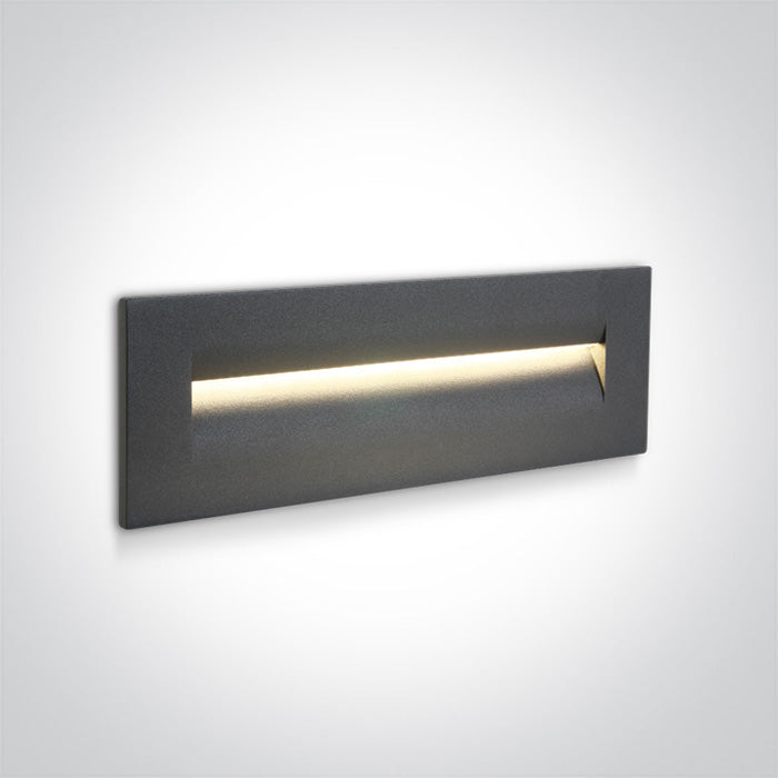 One Light 68066/AN/W ANTHRACITE WALL RECESSED LED 8,5w WW IP65 100-240v