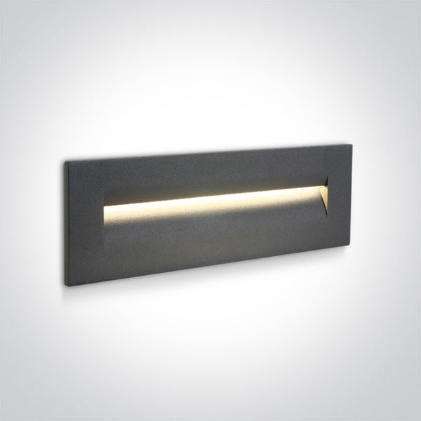 One Light 68066/AN/W ANTHRACITE WALL RECESSED LED 8,5w WW IP65 100-240v