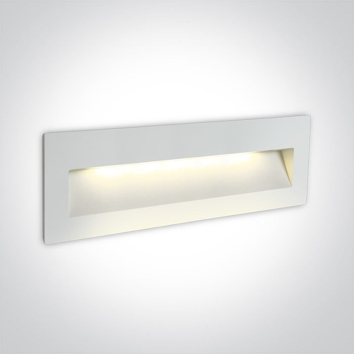 One Light 68068C/W/W WHITE WALL RECESSED LED 6W IP65 DARK LIGHT 100-240V