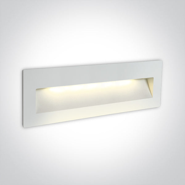 One Light 68068C/W/W WHITE WALL RECESSED LED 6W IP65 DARK LIGHT 100-240V