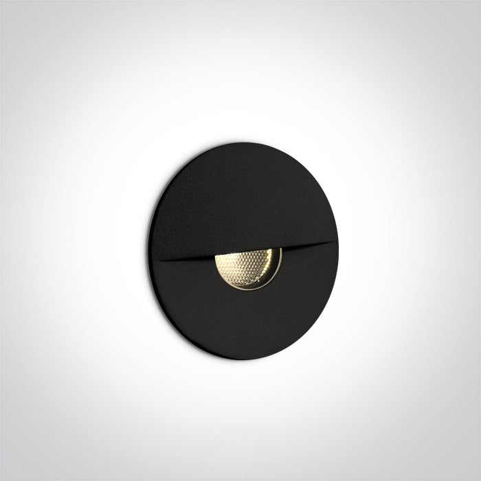 One Light 68070/B/W BLACK IP65 WALL / STEP COB LED 1W WW 36deg 350mA