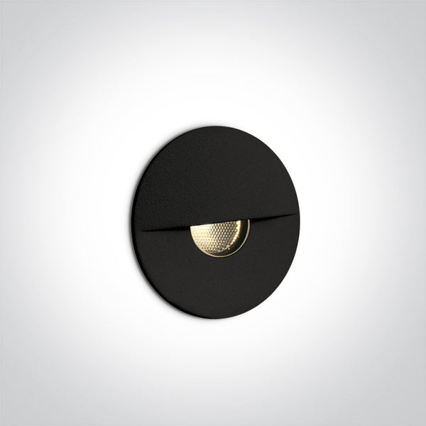 One Light 68070/B/W BLACK IP65 WALL / STEP COB LED 1W WW 36deg 350mA