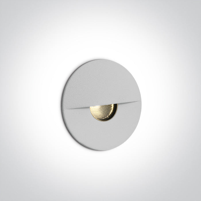 One Light 68070/W/W WHITE IP65 WALL / STEP COB LED 1W WW 36deg 350mA