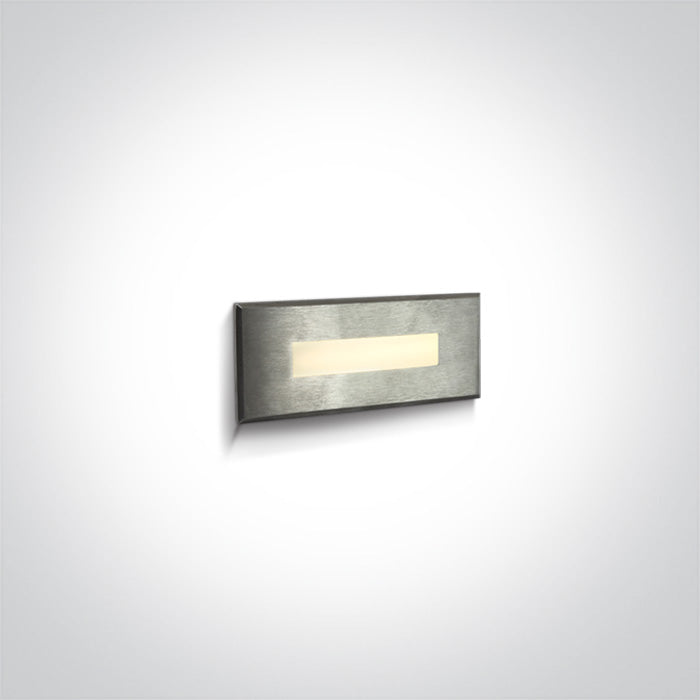 One Light 68072A/W S/STEEL316 WALL REC IP65 LED 5W WW 230V