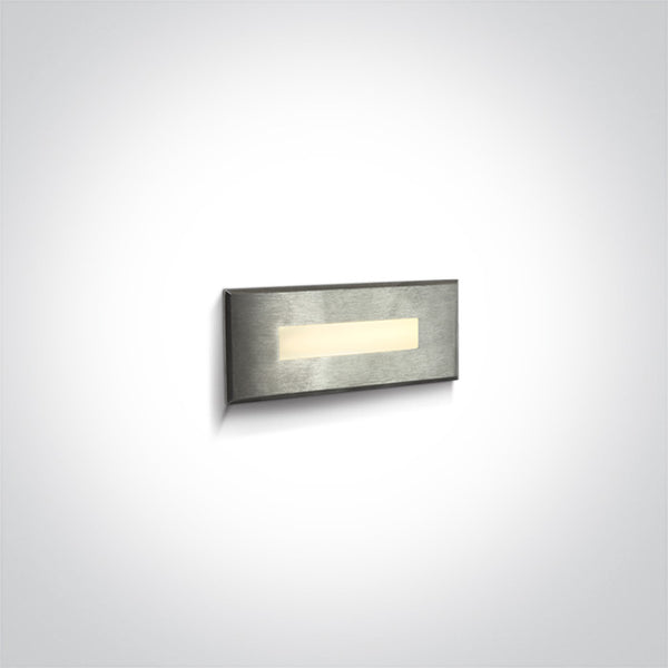 One Light 68072A/W S/STEEL316 WALL REC IP65 LED 5W WW 230V