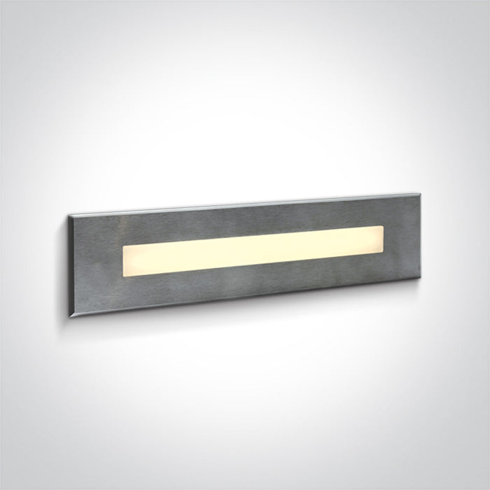 One Light 68072C/W S/STEEL316 WALL REC IP65 LED 10W WW 230V
