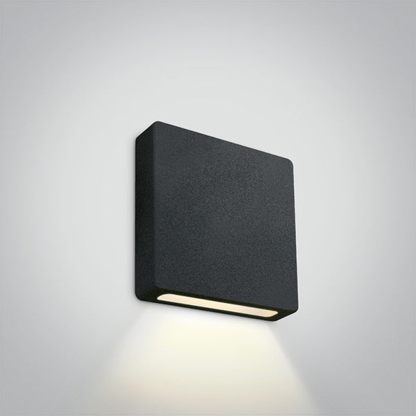 One Light 68074A/B/W BLACK IP65 WALL RECESSED COB LED 2w WW 700mA DARK LIGHT