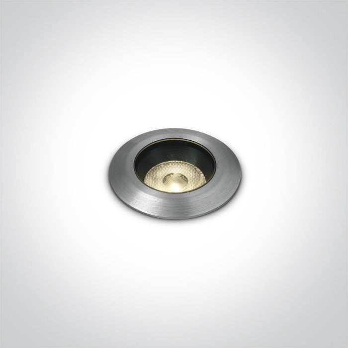 One Light 69056A/W ALUMINIUM IP67 INGROUND COB LED 3W WW 38deg 24V DC DIMMABLE DARK LIGHT