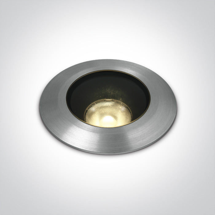 One Light 69056C/W ALUMINIUM IP67 INGROUND COB LED 9W WW 38deg 24V DC DIMMABLE DARK LIGHT