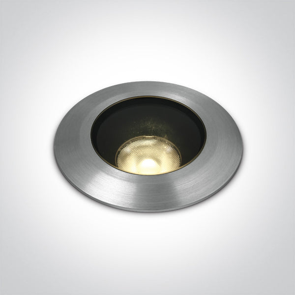 One Light 69056C/W ALUMINIUM IP67 INGROUND COB LED 9W WW 38deg 24V DC DIMMABLE DARK LIGHT