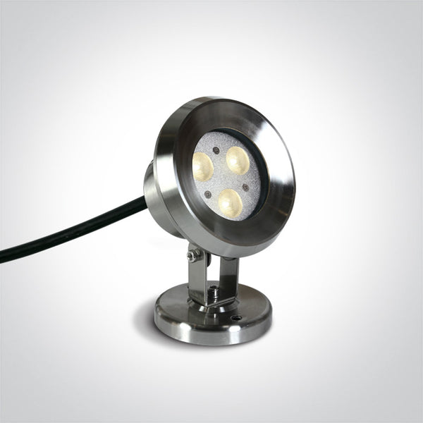 One Light 69064A/W 3X1W LED WW SS316 IP68 ADJUSTABLE UNDERWATER 24V